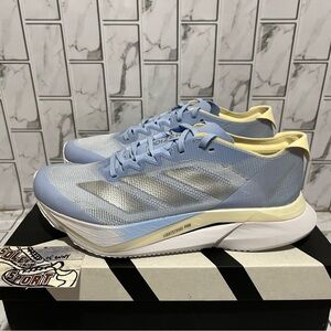 New Adidas Adizero Boston 12 Running Shoes Blue White Marathon Distance Gym